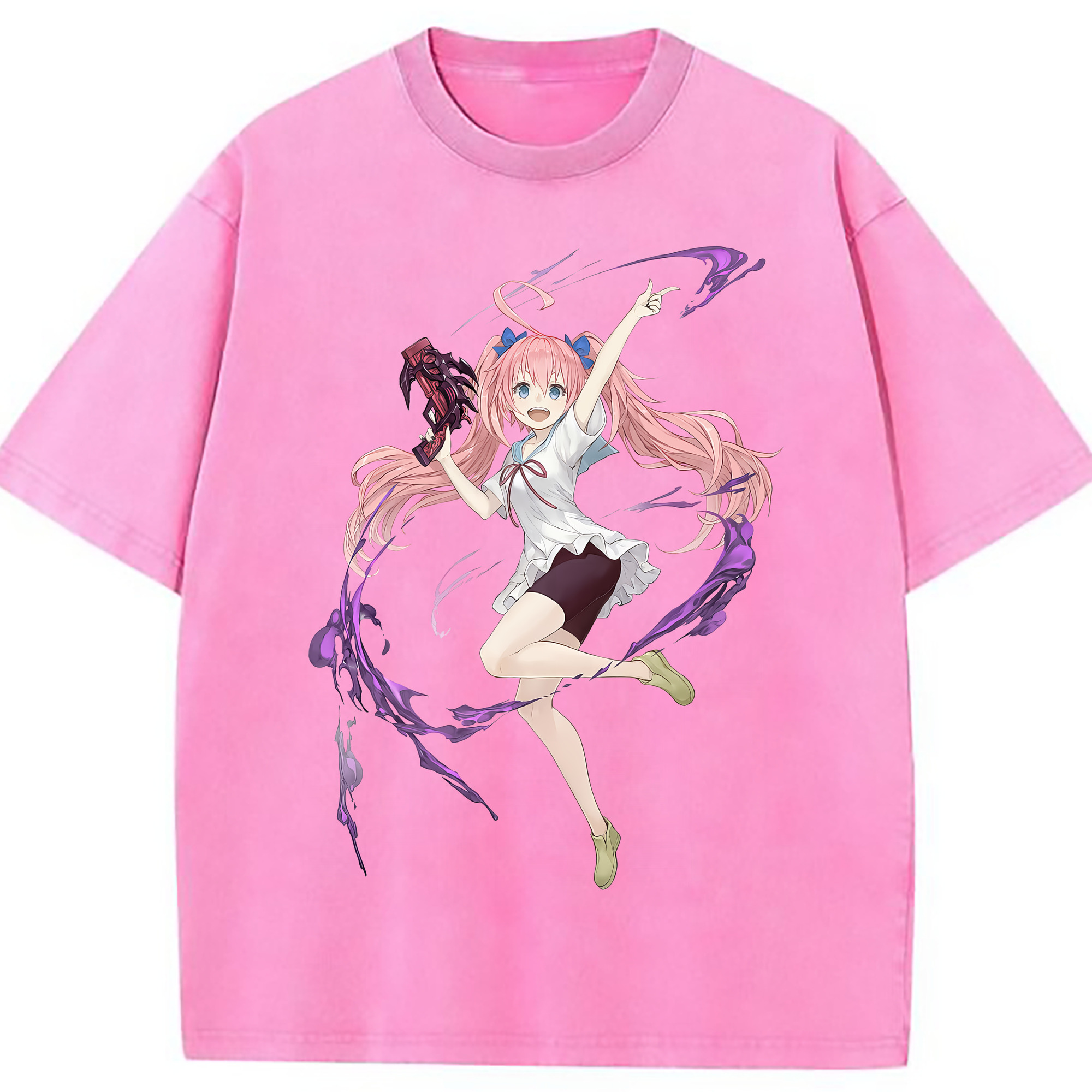 （画像用） 転スラ Regarding Reincarnated to Slime 綿100% ヴィンテージ風 半袖Tシャツ（フロントプリント）